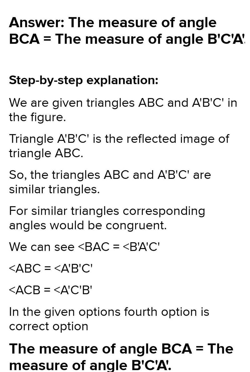 HELPPPPP IF U HAVE DONE THIS ASSIGNMENT B4 Triangle ABC is transformed to triangle-example-1