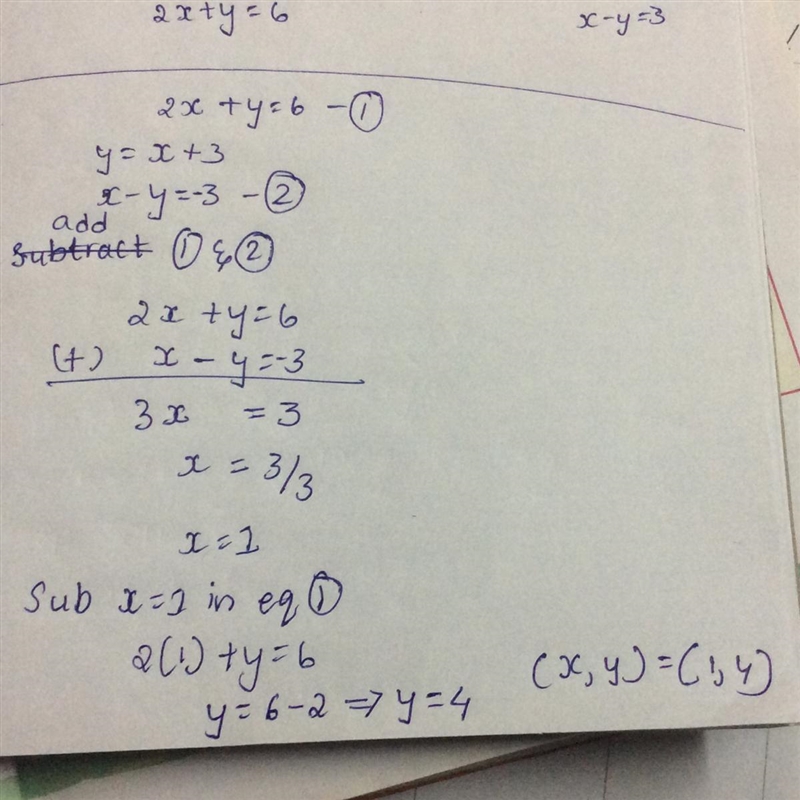 Solve the system by making a table of values. Show your work in the scratch pad 2x-example-1