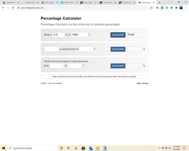 Charlie earns a commission of 4.5% of the amount he sells. Last week, he sold $1682 in-example-1