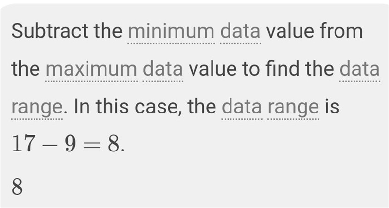 Find the range and interquartille range for 13 12 ￼15, 17, and 9,-example-1