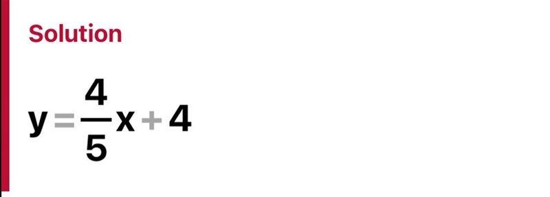 Write in slope intercept form: 4x-5y= -20-example-1