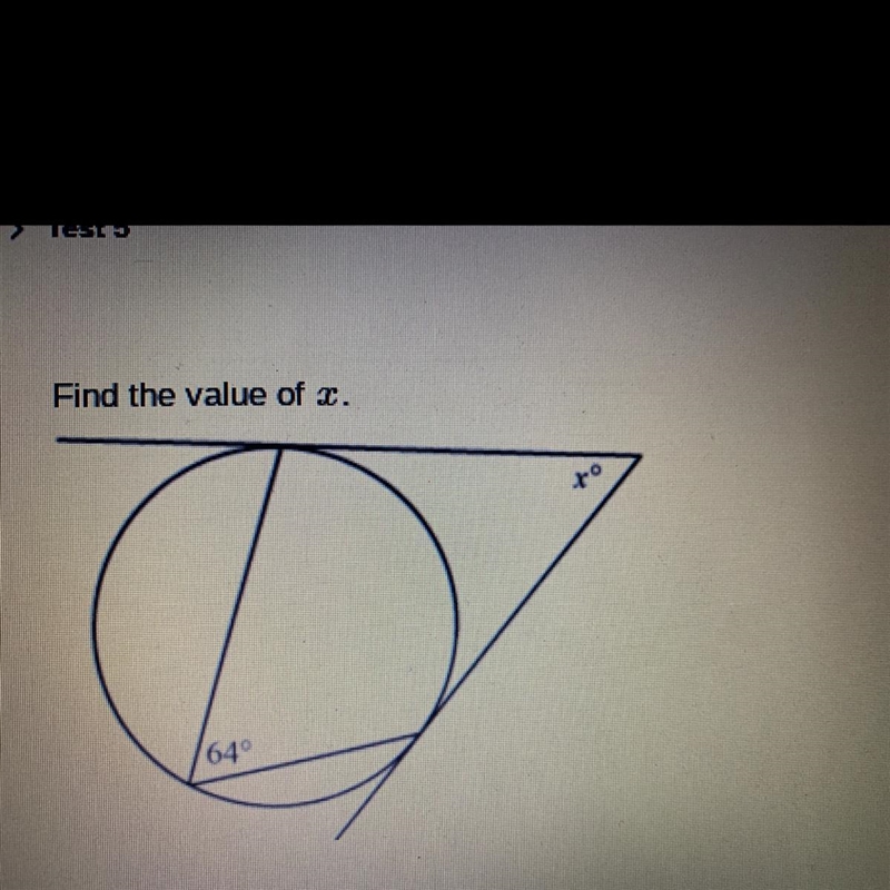 DUE TONIGHT NEED ANSWER ASAP Find the value of x. A. 212 B. 148 C. 74 D. 52-example-1