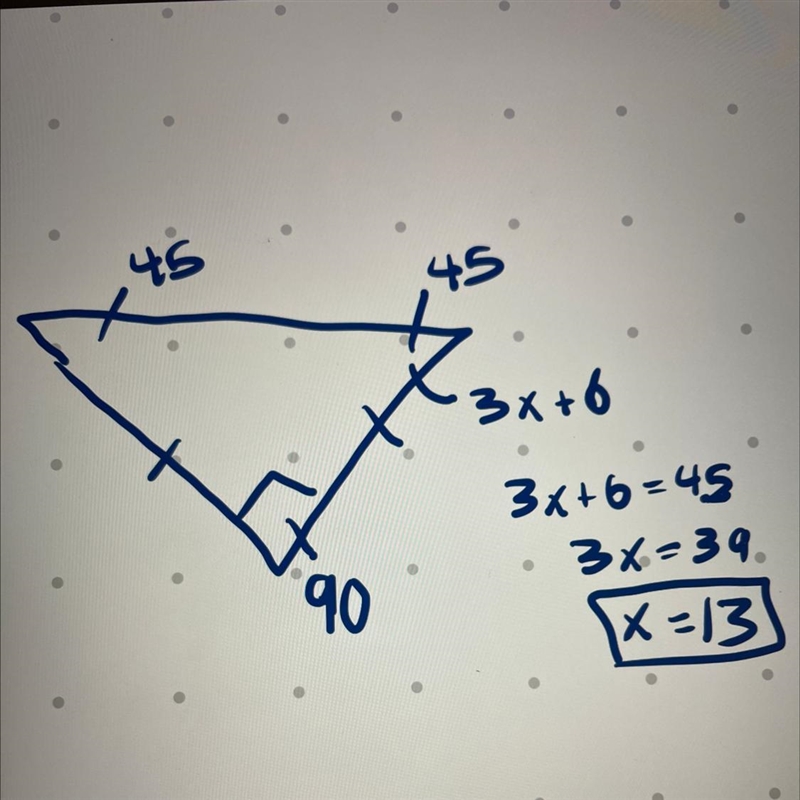 What is the correct value of x? A. 13 B. 7 C. 5 D. 18-example-1