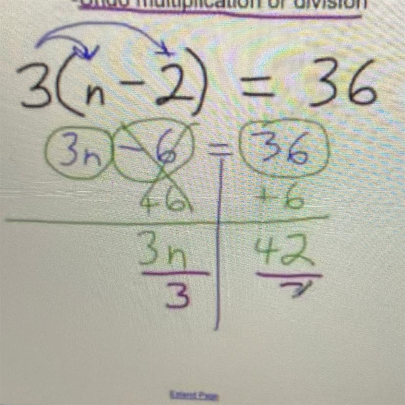 Create and solve a 2 step equation with Distributive Property-example-1