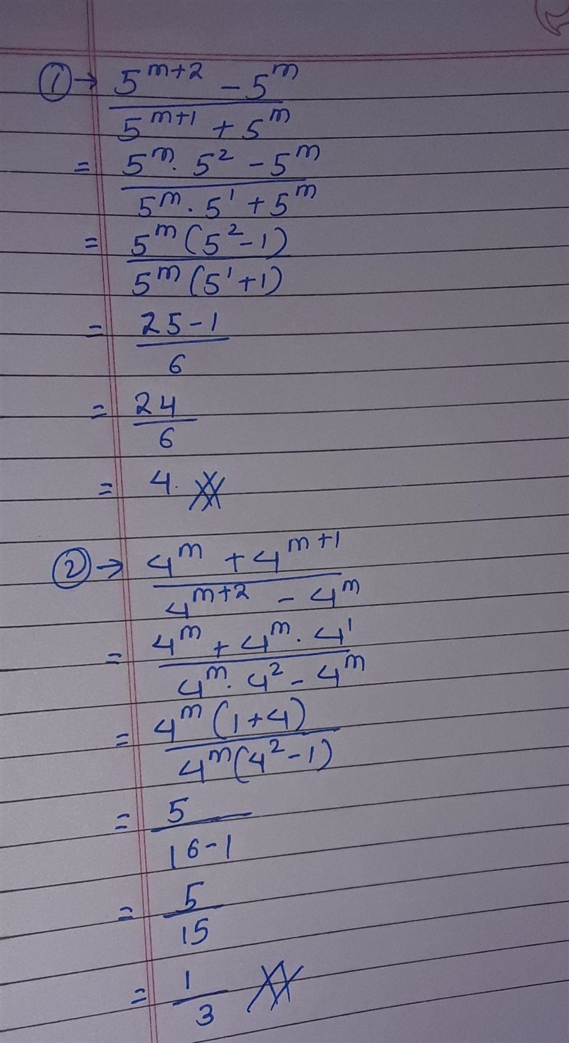 Please help in indices \frac{ {5}^(m + 2) - {5}^(m) }{ {5}^(m + 1) + {5}^(m) } \\ \\ \frac-example-1