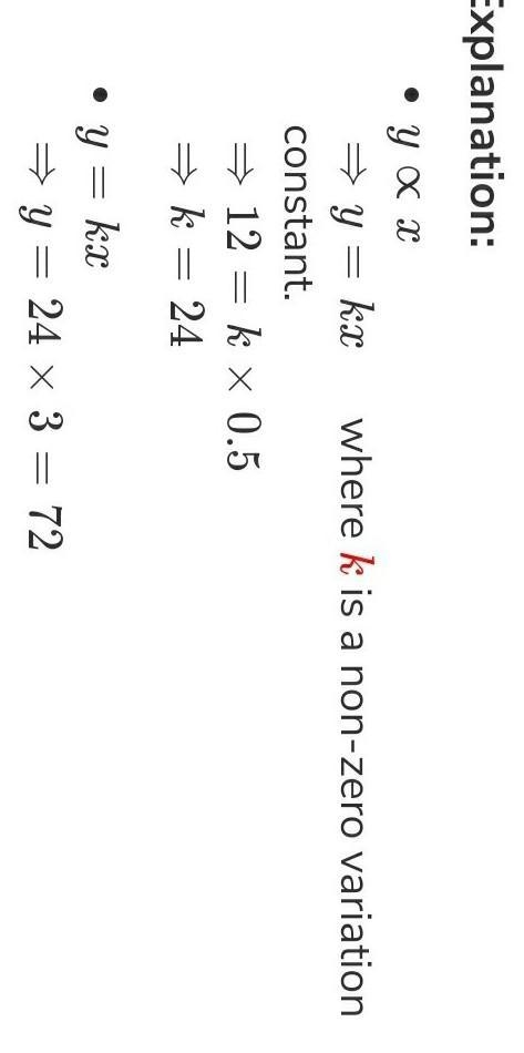 If y varies directly with x, and y = 72 when x = -8, what is y when x = -6-example-1