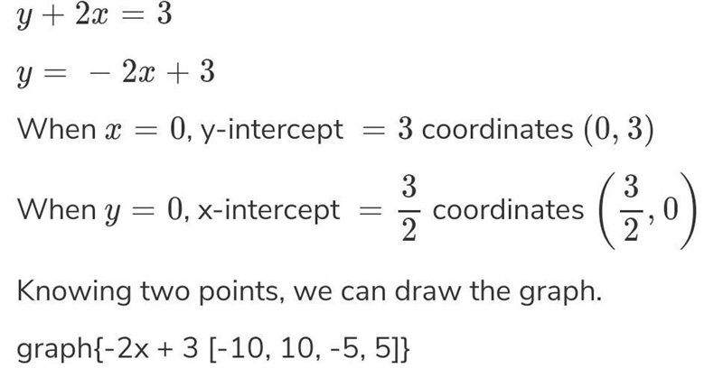 Solve for y. y = 2x - 3-example-1