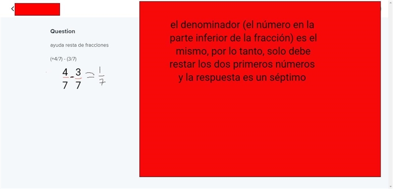 Ayuda resta de fracciones (+4/7) - (3/7)-example-2