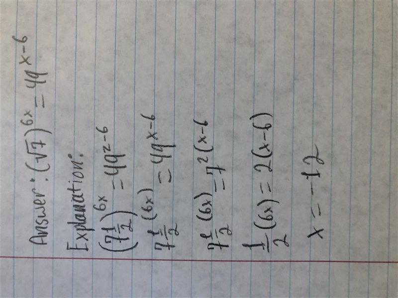 (Squad root of 7)^6x=49^x-6-example-1