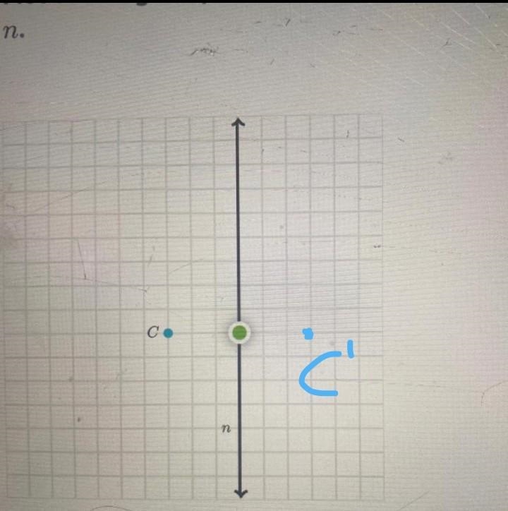 Plot the image of point C under a reflection across line-example-1