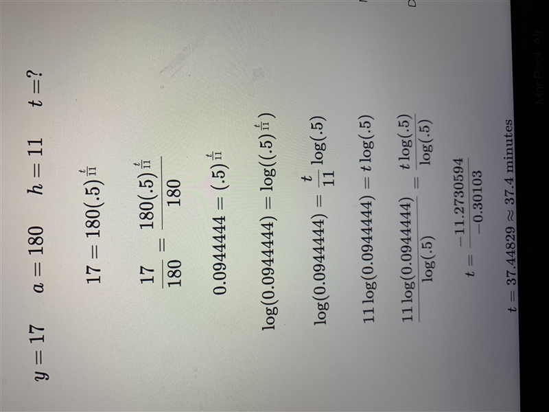 Element X decays radioactively with a half life of 11 minutes. If there are 180 grams-example-1