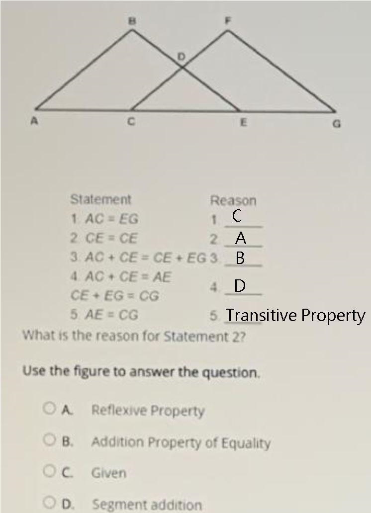 Use the figure of triangles AABE and AFCG along with the information below to answer-example-1