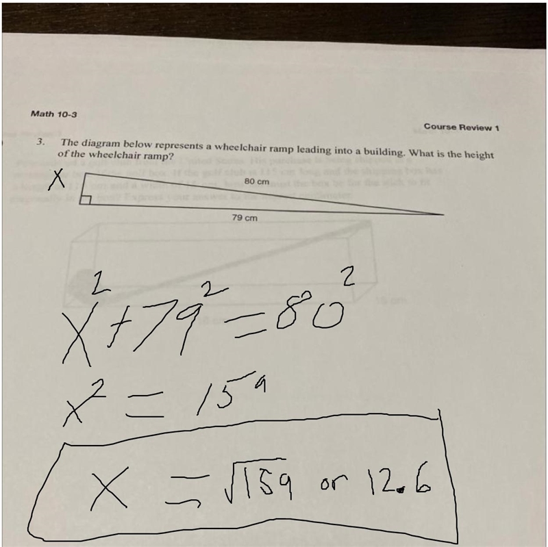 Pythagorean theorem please show work thank you-example-1