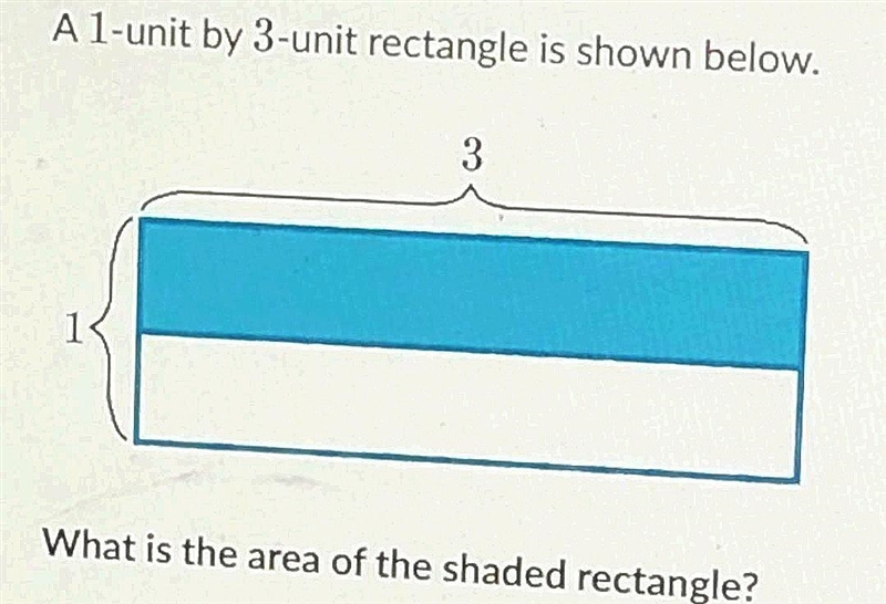 A 1 11-unit by 3 33-unit rectangle is shown below. 3 3 1 1 What is the area of the-example-1