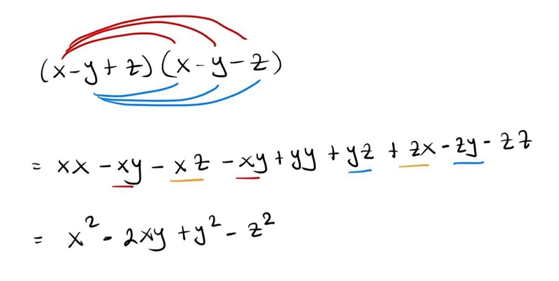 Multiply (x-y+z) (x-y-z)​-example-1