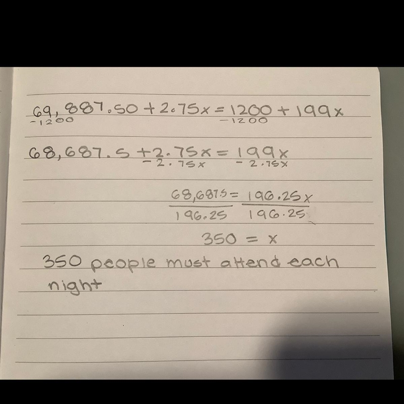 Please help due at 4:30!! Each night that the musical hamilton runs on broadway, it-example-1