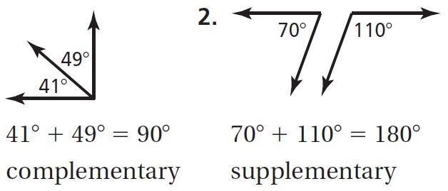 Please help: How do you find complementary and Supplementary angles?-example-1