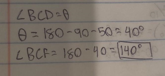 Help please! find m∠bcf-example-1