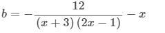 If the y-intercept of the function y=-(x+3)(2x-1)(x+b) is 12, what value must b represent-example-1