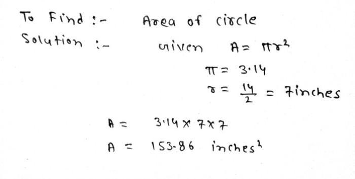 Find the area of the circle. Use 3.14 for it. Do not round your answer. Hint: A = Tira-example-1