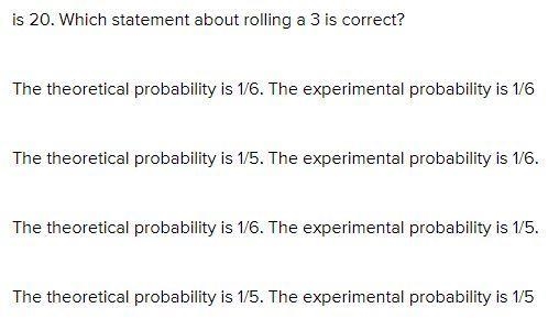 A six-sided Fair number cubis rolled 100 times as part of an experiment. The frequency-example-1