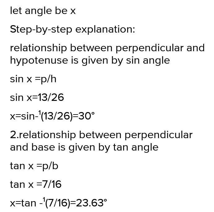 finding angle measures with trig. Find the missing angle measures. Round to the nearest-example-1