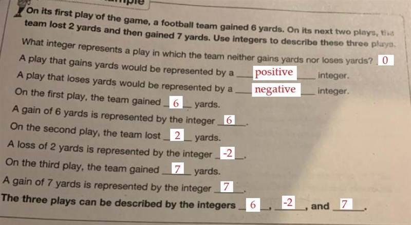 I’m trying to help my sister out can you help!! On its first play of the game, a football-example-1