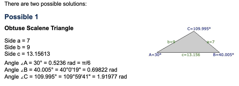 ABC is a triangle. AC = 9 cm, BC = 7 cm and angle BAC = 30° Calculate the size of-example-1