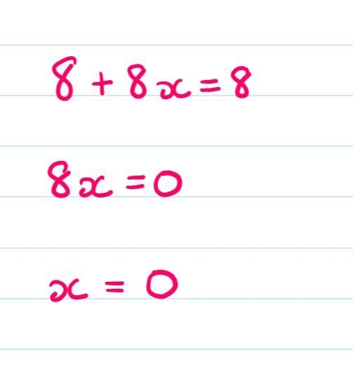 Solve this equation 8+8x=8-example-1