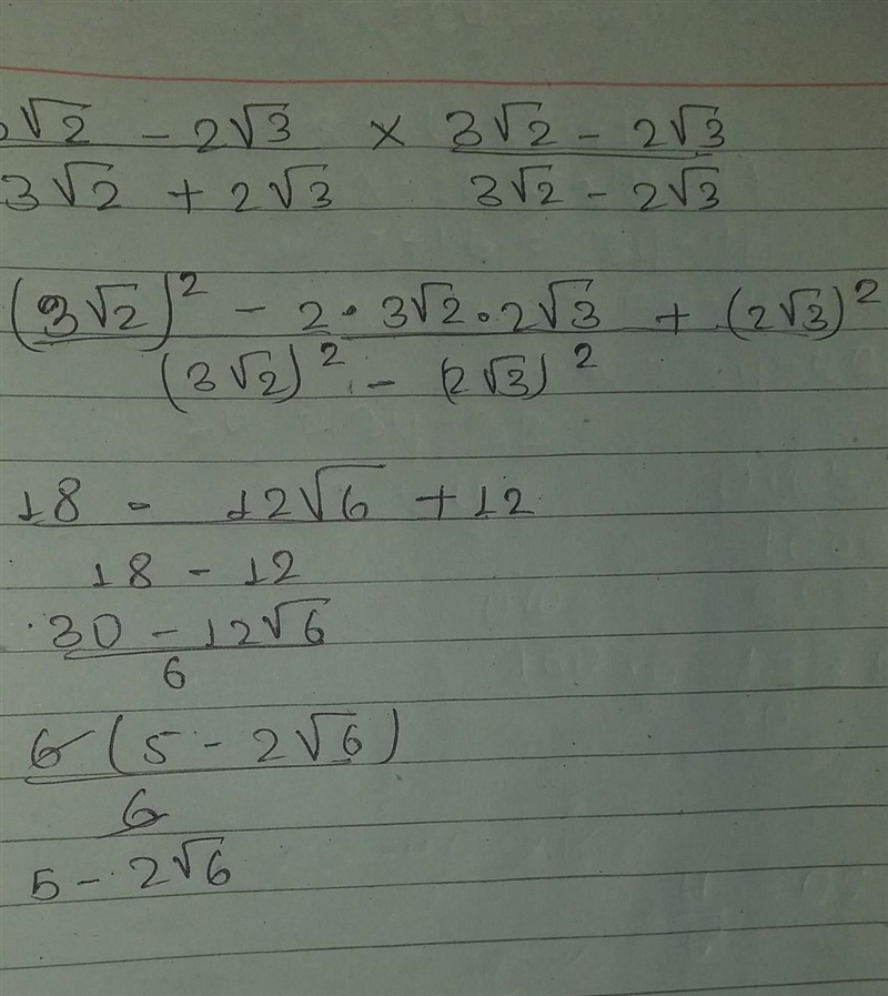 PLEASE HELP ME ON MY MATH HW Rationalize the denominator and simplify.-example-1