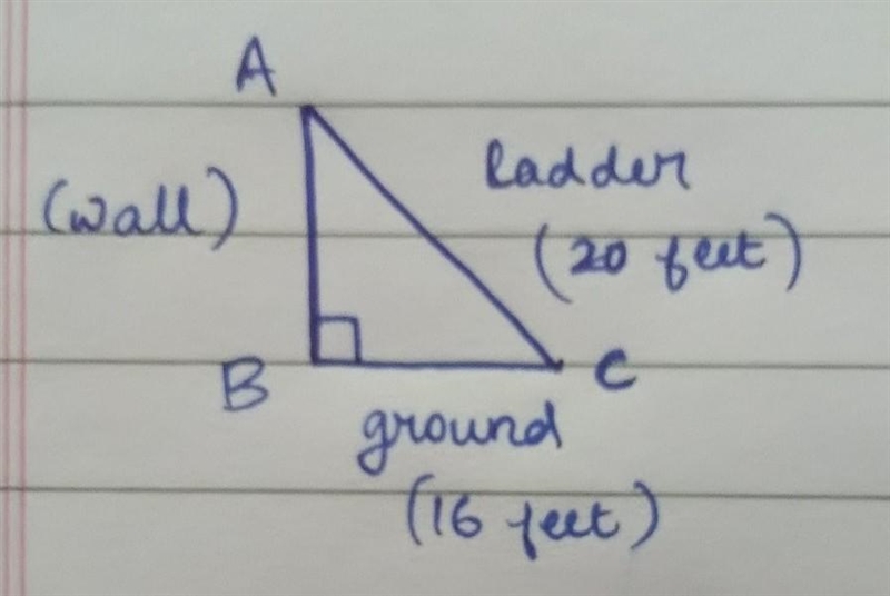 CAN SOMEONE HELP ME WITH THIS A 20-foot ladder is leaning against a wall of a house-example-1