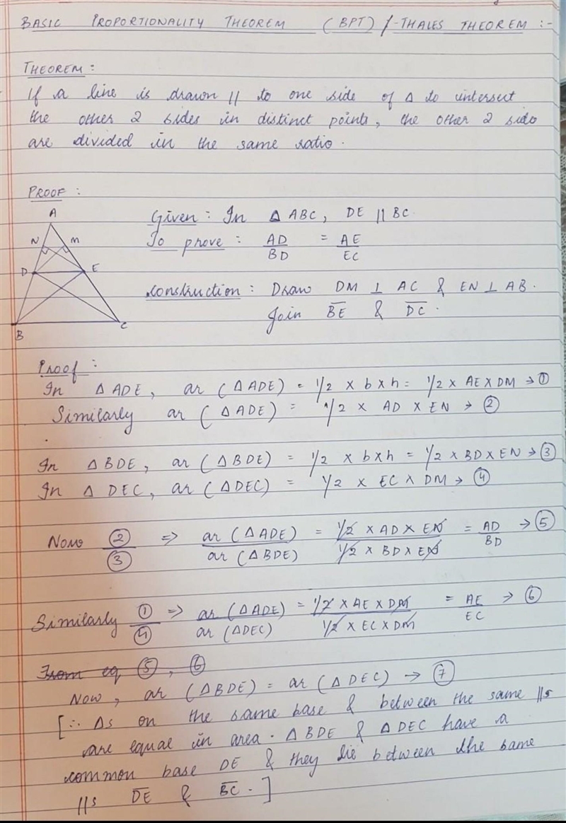 Proof of basic proportionality theorem ​-example-1