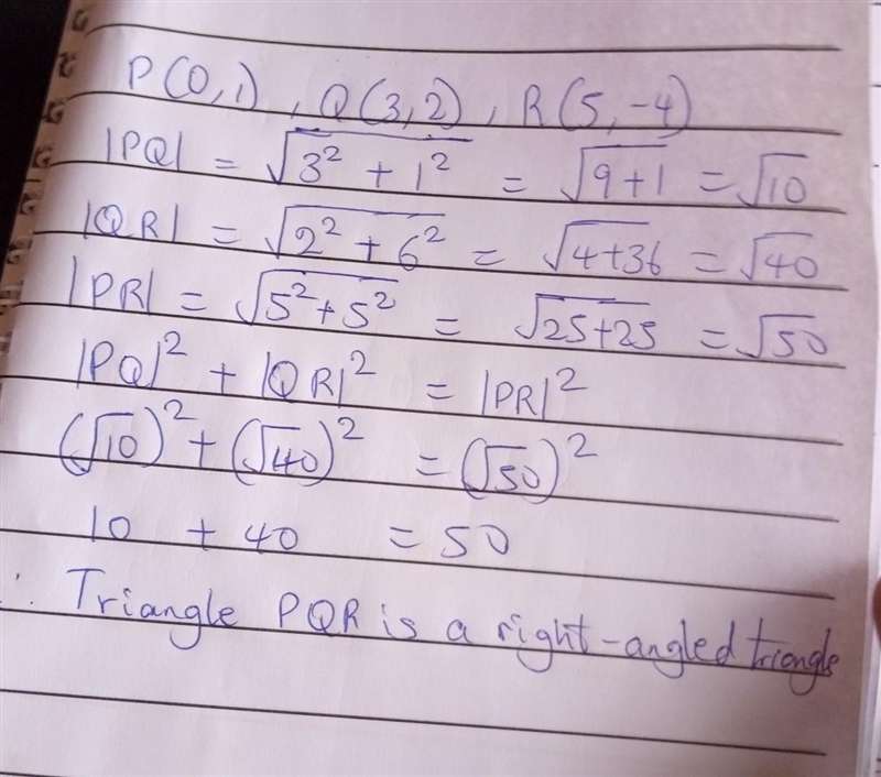 Triangle PQR has vertices at the following coordinates: P(0, 1), Q(3, 2), and R(5, -4). Determine-example-1