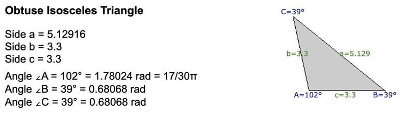 39 3.3 5.1 3.3 x find the value in the triangle shown below-example-1