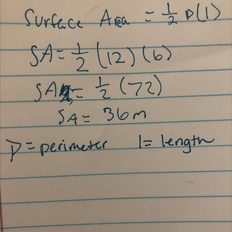 1. Find the surface area of the pyramid to the nearest whole number. 12 m 6 m-example-1