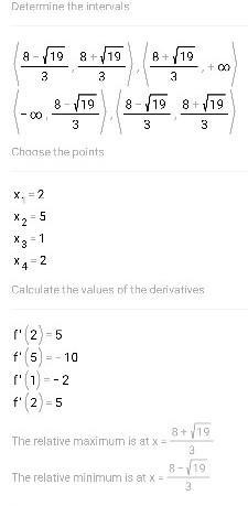 F(x) = -x^3+8x^2-15x Domain: Range: R Rel. Maximum: X=3 Rel. Minimum(s): X2 End Behavior-example-3