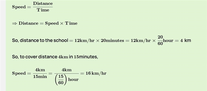 Sansan cycled for 1 1/4hours at an average speed of 12 km/hr. She then ran for another-example-1