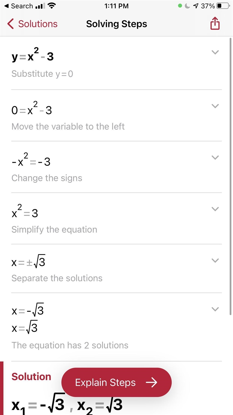 Solve the system of equations y=2x-3 and y=x^2-3-example-2