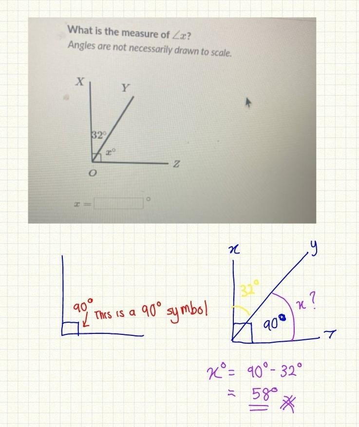 What is the measure of Zx? Angles are not necessarily drawn to scale. х Y 32 - Z PLEASE-example-1