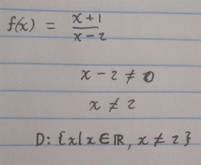 Find the domain for the rational function f(x)=x+1/x-2-example-1