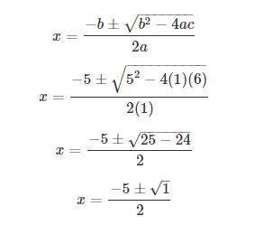 What does x2-5x+6=0 equal?-example-1