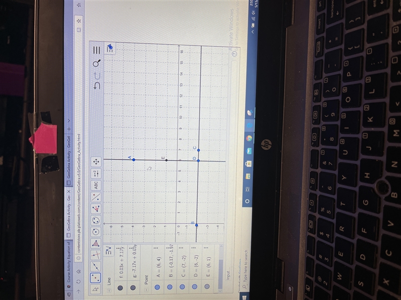 Explain how you can locate the vertex, V, of the parabola with the given focus and-example-1