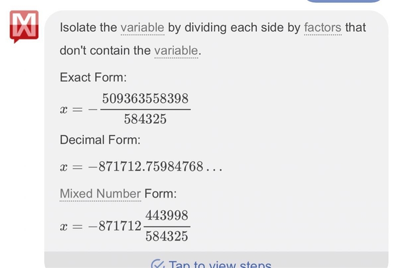 What is the value of x in 75x -89 ÷ 7791 +7829 ×8391 =314682​-example-1