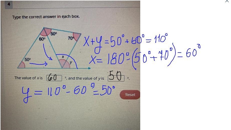 The value of x is and the value of y is-example-1