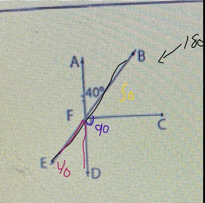 Name an angle of B) 50°-example-1