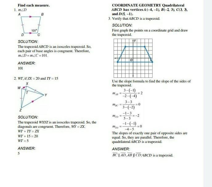 Show that ABCD is a trapezoid. (Hint: in a trapezoid, exactly one pair of opposite-example-1