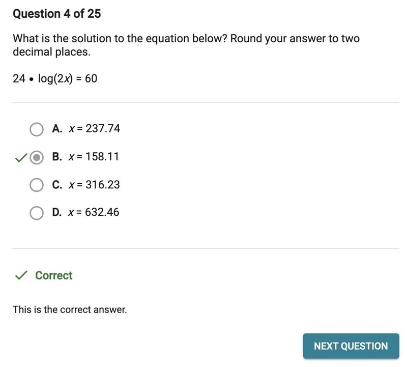 What is the solution to the equation below? Round your answer to two decimal places-example-1