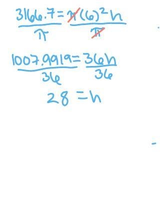 The volume of a cylinder is 3,166.7 cm2. The radius of the base of the cylinder is-example-1