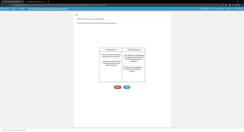 Drag each sentence to the correct category Determine the type of account that each-example-1