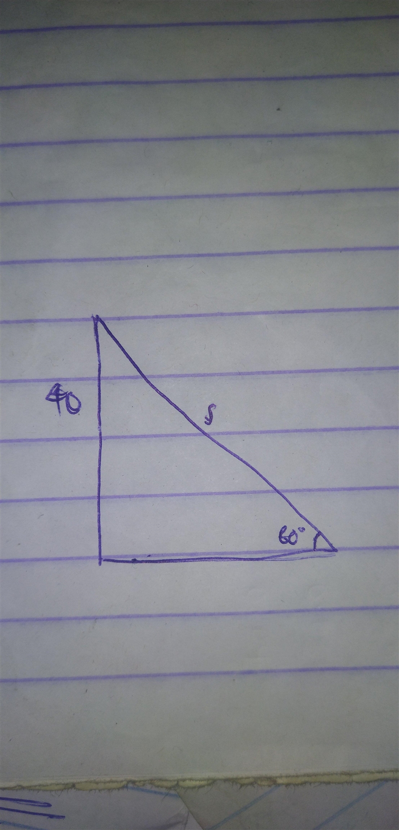 . A kite flying 40 feet in the air (perpendicular to the ground) is attached to a-example-1